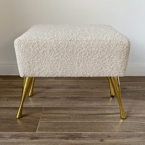 Pufa „Glam” beżowa BOUCLE baranek